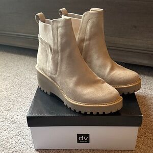 DV by Dolce Vita Women's Beige Ankle Booties